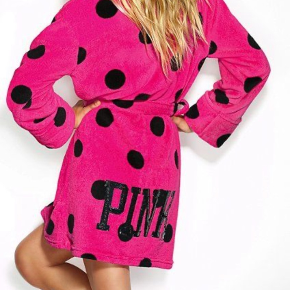 victorias secret pink robe